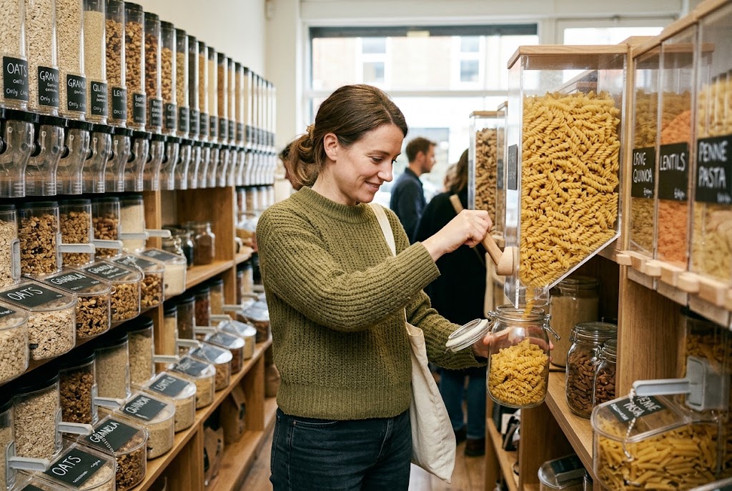 Refill: less waste, often at higher cost to the business.