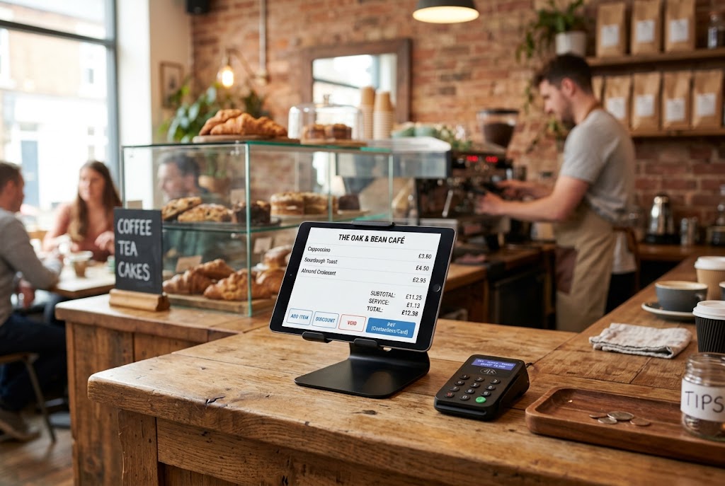 Now: card payments, with every sale recorded automatically.